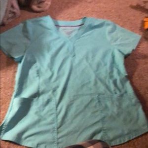 Pastel blue scrub top